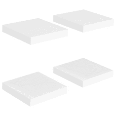 Vidaxl 4 db fehér MDF lebegő fali polc 23 x 23,5 x 3,8 cm (323804)