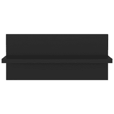 Vidaxl 2 db fekete forgácslap fali polc 40 x 11,5 x 18 cm (807299)