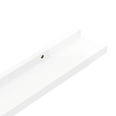 Vidaxl 2 db magasfényű fehér fali polc 40 x 9 x 3 cm (326648)