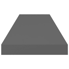 Vidaxl magasfényű szürke MDF fali polc 80 x 23,5 x 3,8 cm (323793)