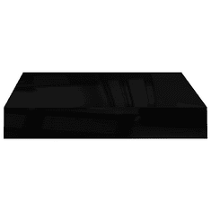 Vidaxl magasfényű fekete MDF lebegő fali polc 23 x 23,5 x 3,8 cm (323760)