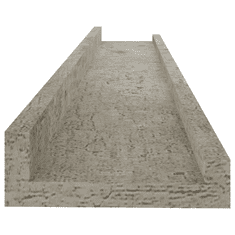 Vidaxl 2 db betonszürke fali polc 60 x 9 x 3 cm (326700)
