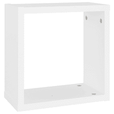 2 db fehér fali kockapolc 30 x 15 x 30 cm