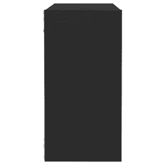 2 db fekete fali kockapolc 30 x 15 x 30 cm
