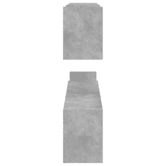 Vidaxl 2 db betonszürke forgácslap fali polc 100 x 15 x 20 cm (807272)