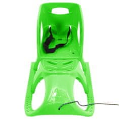 Vidaxl zöld polipropilén szánkó üléssel 102,5x40x23 cm 93723