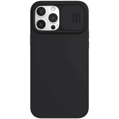 Nillkin Apple iPhone 13 Pro Max, Szilikon tok, közepesen ütésálló, kamera védelem, Magsafe töltővel kompatibilis, CamShield Silky Magnetic, fekete (106706)
