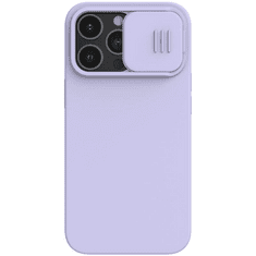 Nillkin Apple iPhone 13 Pro, Szilikon tok, közepesen ütésálló, kamera védelem, CamShield Silky, lila (106717)