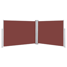 Vidaxl barna behúzható oldalsó napellenző 100 x 1000 cm (48475)