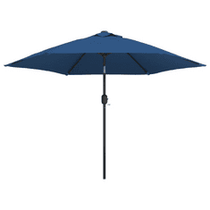 Vidaxl azúrkék kültéri napernyő fémrúddal 300 cm (47127)