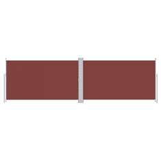 Vidaxl barna behúzható oldalsó napellenző 160 x 600 cm (317997)