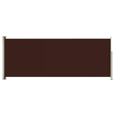 Vidaxl barna behúzható oldalsó terasznapellenző 117 x 300 cm (317829)