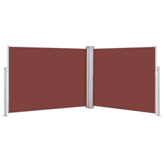 Vidaxl barna behúzható oldalsó napellenző 140 x 1000 cm (48487)