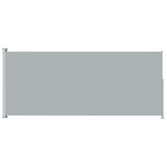 Vidaxl szürke behúzható oldalsó terasznapellenző 200 x 500 cm (313419)