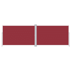 Vidaxl piros behúzható oldalsó napellenző 220 x 600 cm (318017)