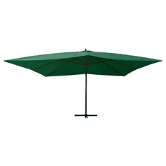 Vidaxl zöld konzolos napernyő farúddal 400 x 300 cm (318428)