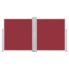 Vidaxl piros behúzható oldalsó napellenző 170 x 600 cm (48471)