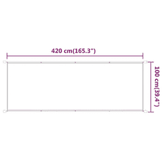 Vidaxl antracitszürke oxford-szövet függőleges napellenző 100 x 420 cm (148208)