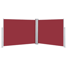Vidaxl piros behúzható oldalsó napellenző 140 x 1000 cm (48489)