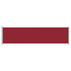 Vidaxl piros behúzható oldalsó terasznapellenző 160 x 600 cm (317961)
