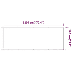 Vidaxl antracitszürke oxford-szövet függőleges napellenző 100x1200 cm (148212)