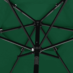 Vidaxl 3 szintes zöld napernyő alumíniumrúddal 2,5 m (313861)