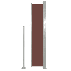Vidaxl barna behúzható oldalsó napellenző 160 x 500 cm (45465)