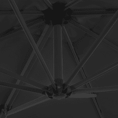 Vidaxl antracitszürke konzolos napernyő acélrúddal 250 x 250 cm (44626)