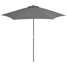 Vidaxl antracitszürke kültéri napernyő farúddal, 270 cm (44515)