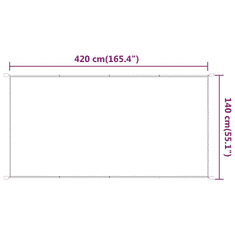 Vidaxl antracitszürke oxford-szövet függőleges napellenző 140x420 cm (148215)