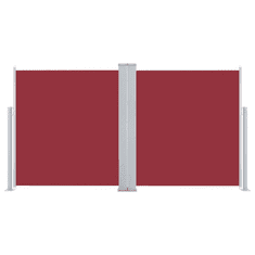 Vidaxl piros behúzható oldalsó napellenző 120 x 600 cm (48453)