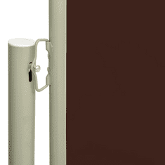 Vidaxl barna behúzható oldalsó terasznapellenző 117 x 300 cm (317829)