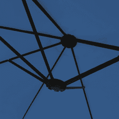 azúrkék dupla tetős napernyő 449x245 cm