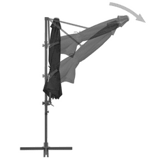 Vidaxl antracitszürke kültéri napernyő hordozható talppal (276341)