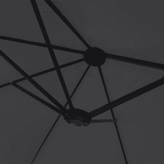 fekete dupla tetős napernyő 449x245 cm