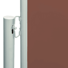 Vidaxl barna behúzható oldalsó terasznapellenző 117 x 600 cm (317951)