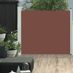 Vidaxl barna behúzható oldalsó teraszi napellenző 100 x 300 cm (48375)