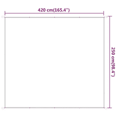 Vidaxl világoszöld oxford-szövet függőleges napellenző 250x420 cm (148334)