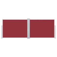 Vidaxl piros behúzható oldalsó napellenző 100 x 1000 cm (48477)