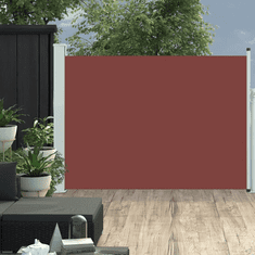 Vidaxl barna behúzható oldalsó teraszi napellenző 100 x 500 cm (48387)
