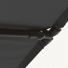 antracitszürke kültéri napernyő alumíniumrúddal 2 x 1,5 m 