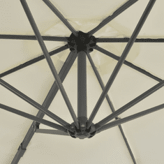 homokszínű konzolos napernyő alumíniumrúddal 300 cm