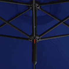 Vidaxl azúrkék dupla napernyő acélrúddal 600 cm (312569)