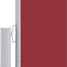 Vidaxl piros behúzható oldalsó napellenző 220 x 600 cm (318017)