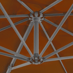 Vidaxl terrakotta színű konzolos napernyő alumíniumrúddal 250 x 250 cm (312305)