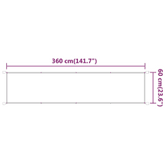 Vidaxl antracitszürke oxford-szövet függőleges napellenző 60x360 cm (148200)