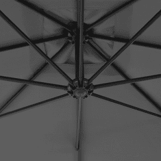 Vidaxl antracitszürke konzolos napernyő acélrúddal, 250 x 250 cm (44879)