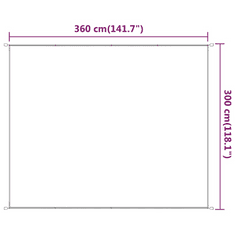 Vidaxl antracitszürke oxford-szövet függőleges napellenző 300x360 cm (148242)