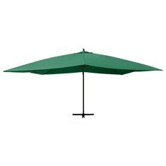 Vidaxl zöld konzolos napernyő farúddal 400 x 300 cm (318428)