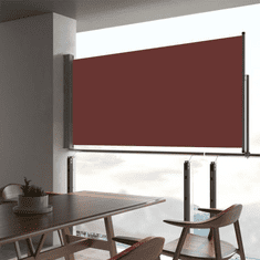 Vidaxl barna kihúzható oldalsó terasz napellenző 80 x 300 cm (48361)